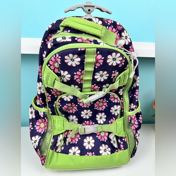 Pottery Barn Accessories Pottery Barn Rolling Backpack Daysies Blue New Like Condition